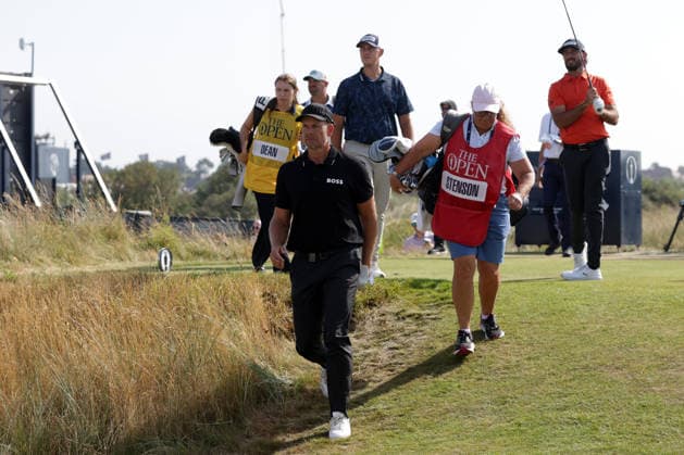 RECORD DATE NOT STATED 16th July 2026; Royal Birkdale Golf Club, Southport, Merseyside, England; The Open Championship, Round One; Henrik Stenson (SWE) walk from the tee at the 11th hole DavidxBlunsden