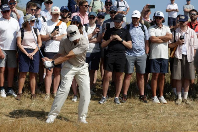 RECORD DATE NOT STATED 16th July 2026; Royal Birkdale Golf Club, Southport, Merseyside, England; The Open Championship, Round One; Tommy Fleetwood (ENG) plays from the rough at the 3rd hole DavidxBlunsden