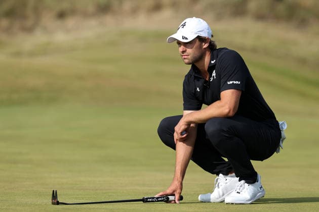 RECORD DATE NOT STATED 16th July 2026; Royal Birkdale Golf Club, Southport, Merseyside, England; The Open Championship, Round One; Thomas Detry (BEL) studies his putt at the 10th hole DavidxBlunsden