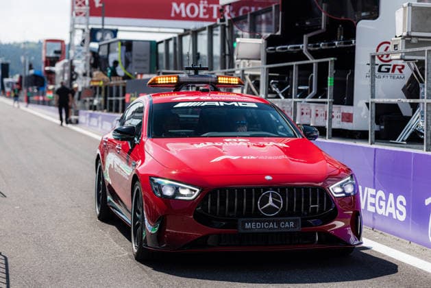 Formula 1 Moët & Chandon Belgian Grand Prix 2026 Dan Schiumarini OVERTAKE MAXPPP - Spa 16 07 2026 Medical Car Pit lane at the Formula 1 Moët & Chandon Belgian Grand Prix 2026, the 10th round of the 2026 FIA Formula 1 World Championship, WM, Weltmeisterschaft at the Circuit de Spa-Francorchamps in Spa, Belgium, from 16 to 19 July 2026 Spa Belgium  Copyright: xOVERTAKE MAXPPPxDanxSchiumarinix OVT202607161914 OVT202607161914