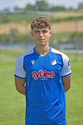 Matthew Moore; TSG Hoffenheim II; 3.Liga, Portraittermin 2026 2027 Zuzenhausen *** Matthew Moore, TSG Hoffenheim II, 3. Liga, Photo Shoot 2026–2027, Zuzenhausen Copyright: xEibner-Pressefoto JoergxHirschx EP_JHH
