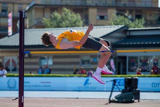 Jannik GERHARDY (Germany, Troisdorfer LG, Hochsprung) ITA, European Athletics U18 Championships, Athletics, 16.07.2026, ITA, European Athletics U18 Championships, Athletics, 16.07.2026, Rieti *** Jannik GERHARDY, Germany, Troisdorf Athletics Club, High Jump, ITA, European Athletics U18 Championships, Athletics, July 16, 2026, ITA, European Athletics U18 Championships, Athletics, July 16, 2026, Rieti Copyright: xEibnerxPressefoto JanxPapenfussx EP_JPS