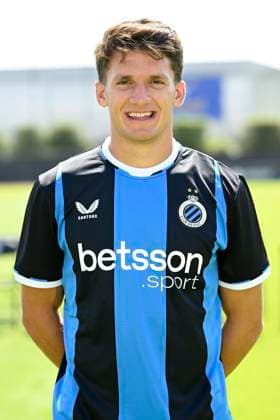 Club Brugge photo shoot 2026 - 2027 WESTKAPELLE, BELGIUM - JULY 16 : Tzolis Christos forward of Club Brugge pictured during the team photo shoot of Club Brugge prior the Jupiler Pro league football season 2026 - 2027 at the Alheembouw Base camp on July 16, 2026 in Westkapelle, Belgium , 16 07 2026 Westkapelle Belgium  Copyright: xNicoxVereeckenx