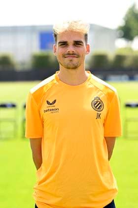 Club Brugge photo shoot 2026 - 2027 WESTKAPELLE, BELGIUM - JULY 16 : Kesteloot Jarne pictured during the team photo shoot of Club Brugge prior the Jupiler Pro league football season 2026 - 2027 at the Alheembouw Base camp on July 16, 2026 in Westkapelle, Belgium , 16 07 2026 Westkapelle Belgium  Copyright: xNicoxVereeckenx