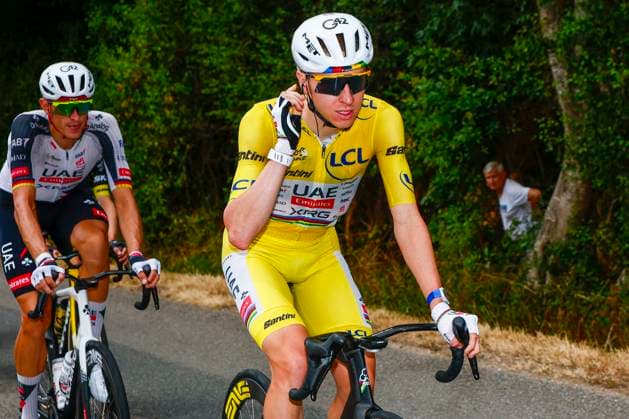 Tour de France 2026 Stage 12 CHALON-SUR-SAONE, FRANCE - JULY 16 : Pogacar Tadej (SLO) of UAE Team Emirates XRG in action during stage 12 of the 113rd edition of Tour de France an UCI World Tour 2.UWT cycling road race stage for Men Elite of 181 km with start in Circuit Nevers Magny-Cours and finish in Chalon-sur-Saone on July 16, 2026 in Chalon-sur-Saone, France, 16 07 2026 Chalon-sur-Saone France  Copyright: xLucaxBettinix