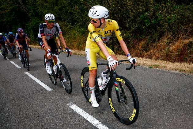 Slovenian Tadej Pogacar of UAE Team Emirates XRG pictured in action during the stage 12 of the 2026 Tour de France cycling race, a stage of 181km from Nevers Magny-Cours to Chalon-sur-Saone, on Thursday 16 July 2026. The 113th edition of the Tour de France starts on Saturday 4 July in Barcelona, Spain, and will finish in Paris, France on the 26th of July. POOLxLUCAxBETTINI  x181256594x