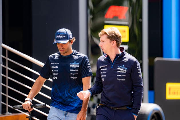 F1 Belgian Grand Prix - Media Day JAMES VOWLES (GBR) Team Principal of Atlassian Williams F1 Team and CARLOS SAINZ (ESP) of Atlassian Williams F1 Team in the paddock on Thursday Media day during the 2026 Formula 1 Moët & Chandon Belgian Grand Prix at the Circuit de Spa-Francorchamps on July 16, 2026. Photo by Antoine Lapeyre Reveries Agency via ABACAPRESS.COM Spa-Francorchamps Belgium  Copyright: xAntoinexLapeyre ReveriesxAgency ABACAx