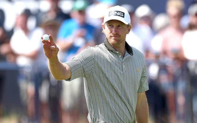 154th Open Golf Championships - Round 1 Travis Smyth of Australia gestures after a putt on the 18th hole during Round 1 at the British Open Golf Championships at Royal Birkdale in Southport, Britain, 16 July 2026. SOUTHPORT United Kingdom  Copyright: xADAMxVAUGHANx