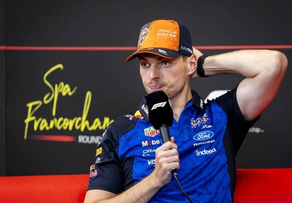 SPA - Max Verstappen (Red Bull Racing) during a press conference, PK, Pressekonferenz at the Spa-Francorchamps circuit ahead of the Belgian Grand Prix. SEM VAN DER WAL ANP xVIxANPxSportx xxANPxIVx 563650943 originalFilename: 563650943.jpg