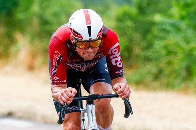 Tour de France 2026 Stage 12 CHALON-SUR-SAONE, FRANCE - JULY 16 : Veistroffer Baptiste (FRA) of Lotto Intermarche solo breakaway during stage 12 of the 113rd edition of Tour de France an UCI World Tour 2.UWT cycling road race stage for Men Elite of 181 km with start in Circuit Nevers Magny-Cours and finish in Chalon-sur-Saone on July 16, 2026 in Chalon-sur-Saone, France, 16 07 2026 Chalon-sur-Saone France  Copyright: xLucaxBettinix