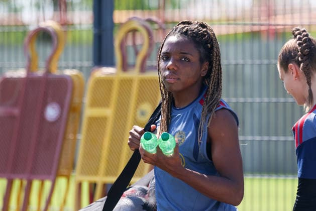 Edna Imade (FC Bayern Muenchen, 29), GER, FC Bayern Muenchen Frauen Training, Fussball, Google Pixel Frauen-Bundesliga, Saison 2026 2027, 16.07.2026, GER, FC Bayern Muenchen Frauen Training, Fussball, Google Pixel Frauen-Bundesliga, Saison 2026 2027, 16.07.2026 Muenchen *** Edna Imade, FC Bayern Munich, 29, GER, FC Bayern Munich Women s Training, Soccer, Google Pixel Women s Bundesliga, 2026–2027 Season, July 16, 2026, GER, FC Bayern Munich Women s Training, Soccer, Google Pixel Women s Bundesliga, 2026–2027 Season, July 16, 2026, Munich Copyright: xEibner-Pressefoto JennixMaulx EP_JML