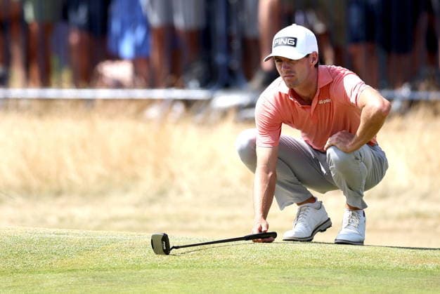154th Open Golf Championships - Round 1 Alex Smalley of the USA lines up a putt on the 18th hole during Round 1 at the British Open Golf Championships at Royal Birkdale in Southport, Britain, 16 July 2026. SOUTHPORT United Kingdom  Copyright: xADAMxVAUGHANx