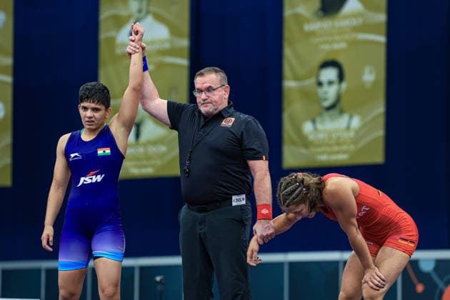 Wrestling Ranking Series Polyak & Janos & Istvan Memorial 55kg WW - Hansika Lamba (IND) df. Anastasia Blayvas (GER) *** Wrestling Ranking Series: Janos Istvan Polyak Memorial, 55kg WW: Hansika Lamba (IND) def. Anastasia Blayvas (GER) Copyright: xUnitedxWorldxWrestlingx xAmirrezx United World Wrestling Kadir C