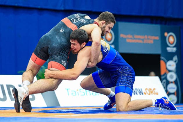 Wrestling Ranking Series Polyak & Janos & Istvan Memorial 97kg FS - Akhmed Magomed O Tazhudinov (BRN) df. Ivan Prymachenko (UKR) *** Wrestling Ranking Series: Janos Istvan Polyak Memorial, 97 kg Freestyle: Akhmed Magomed O. Tazhudinov (BRN) def. Ivan Prymachenko (UKR) Copyright: xUnitedxWorldxWrestlingx xAmirrezx United World Wrestling Kadir C
