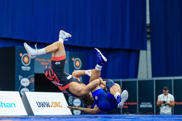 Wrestling Ranking Series Polyak & Janos & Istvan Memorial 97kg FS - Rizabek Aitmukhan (KAZ) df. Andro Margishvili (GEO) *** Wrestling Ranking Series: Janos Istvan Polyak Memorial, 97 kg Freestyle: Rizabek Aitmukhan (KAZ) def. Andro Margishvili (GEO) Copyright: xUnitedxWorldxWrestlingx xAmirrezx United World Wrestling Kadir C