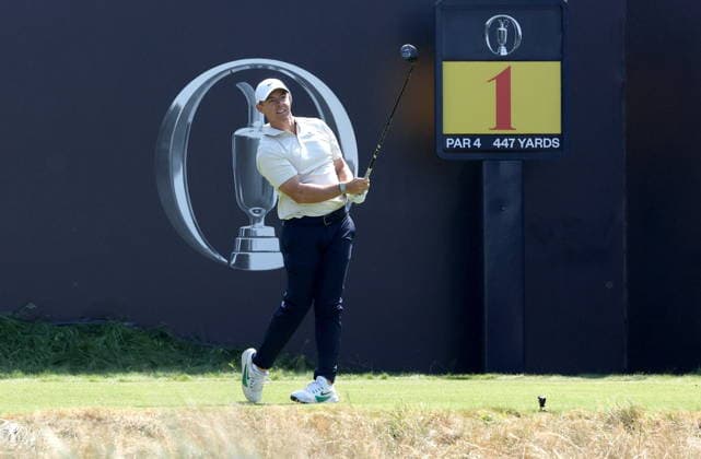 154th Open Golf Championships - Round 1 Rory McIlroy of Northern Ireland tees off on the 1st hole during Round 1 at the British Open Golf Championships at Royal Birkdale in Southport, Britain, 16 July 2026. SOUTHPORT United Kingdom  Copyright: xADAMxVAUGHANx