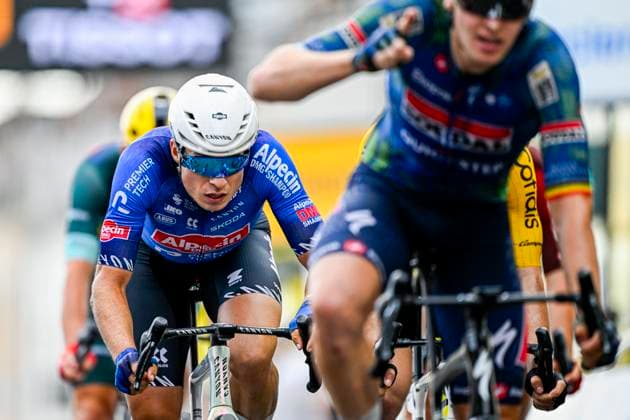 Tour de France 2026 Stage 12 CHALON-SUR-SAONE, FRANCE - JULY 16 : Philipsen Jasper (BEL) of Alpecin Premier Tech at the finish line during stage 12 of the 113rd edition of Tour de France an UCI World Tour 2.UWT cycling road race stage for Men Elite of 181 km with start in Circuit Nevers Magny-Cours and finish in Chalon-sur-Saone on July 16, 2026 in Chalon-sur-Saone, France, 16 07 2026 Chalon-sur-Saone France  Copyright: xTomasxSiskx