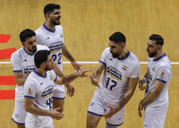 WomenÕs Volleyball Nations League - Belgrade 2026 Players of Iran react during the MenÕs Volleyball Nations League Pool 7 match between Germany and Iran at Belgrade Arena on July 16, 2026 in Belgrade, Serbia. Belgrade Serbia Copyright: xSrdjanxStevanovicx x