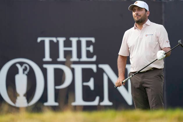 SOUTHPORT, ENGLAND - JULY 16: Francesco Molinari (ITA) waits on the first tee during Round 1 of the 154th Open Championship at the Royal Birkdale Golf Club, Southport on July 16, 2026 in Merseyside, England The 154th British Open Championship