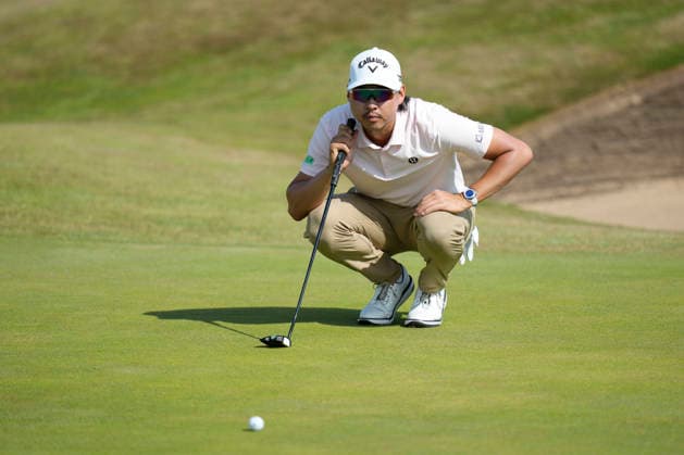 SOUTHPORT, ENGLAND - JULY 16: Min Woo Lee (AUS) lines up a putt on the third green during Round 1 of the 154th Open Championship at the Royal Birkdale Golf Club, Southport on July 16, 2026 in Merseyside, England The 154th British Open Championship