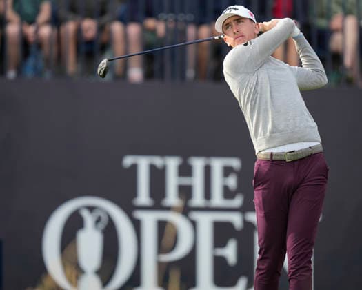 SOUTHPORT, ENGLAND - JULY 16: Tom McKibbin (NIR) plays from the first tee during Round 1 of the 154th Open Championship at the Royal Birkdale Golf Club, Southport on July 16, 2026 in Merseyside, England The 154th British Open Championship