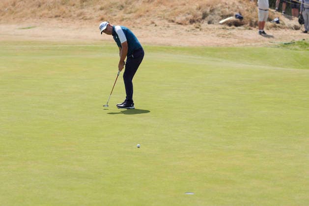 SOUTHPORT, ENGLAND - JULY 16: Padraig Harrington (IRE) putts on the 1st green during Round 1 of the 154th Open Championship at the Royal Birkdale Golf Club, Southport on July 16, 2026 in Merseyside, England The 154th British Open Championship