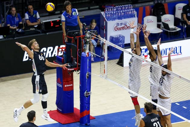 Iran v Germany - Men s Volleyball Nations League BELGRADE, SERBIA - JULY 16: E. Rohrs (66) of Germany in action during the Men s Volleyball Nations League match between Iran and Germany in Belgrade, Serbia on July 16, 2026. Filip Stevanovic Anadolu Belgrade Serbia. Editorial use only. Please get in touch for any other usage.  Copyright: x2026xAnadoluxFilipxStevanovicx