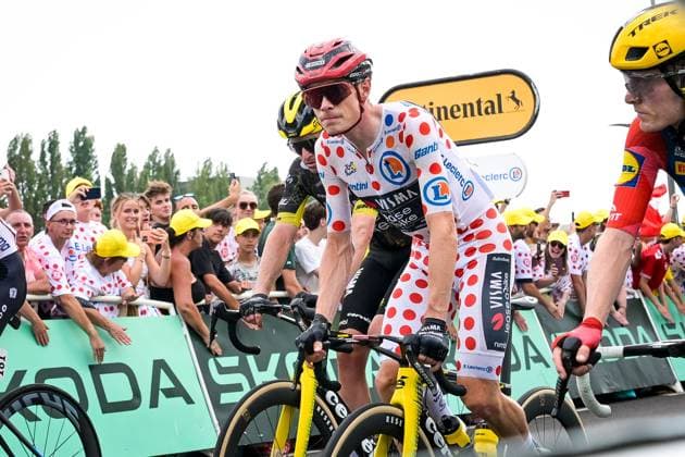 Danish Jonas Vingegaard of Team Visma-Lease a Bike crosses the finish line of the stage 12 of the 2026 Tour de France cycling race, a stage of 181km from Nevers Magny-Cours to Chalon-sur-Saone, on Thursday 16 July 2026. The 113th edition of the Tour de France starts on Saturday 4 July in Barcelona, Spain, and will finish in Paris, France on the 26th of July. DAVIDxPINTENS  x181272379x