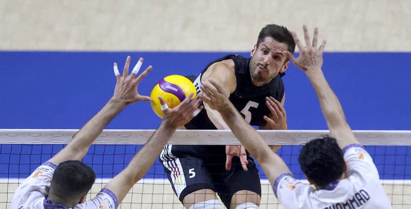 16.07.2026 Belgrade(Serbia) Iran-Germany Nations League Men s Volleyball Moritz Reichert(C) Germany :