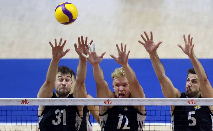 16.07.2026 Belgrade(Serbia) Iran-Germany Nations League Men s Volleyball Yann Böhme Boehme,Anton Brehme,Moritz Reichert Germany :