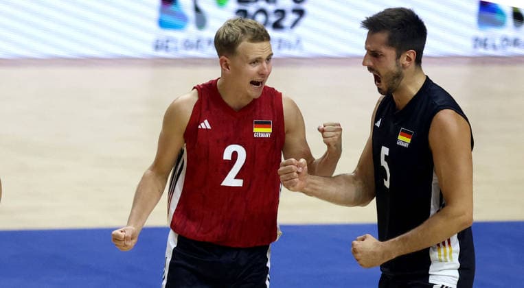 16.07.2026 Belgrade(Serbia) Iran-Germany Nations League Men s Volleyball Leonard Graven,Moritz Reichert Germany :