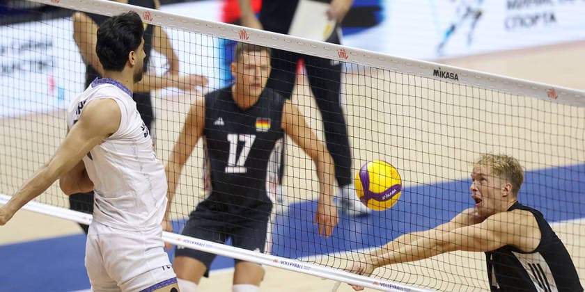 16.07.2026 Belgrade(Serbia) Iran-Germany Nations League Men s Volleyball Anton Brehme(R) Germany :