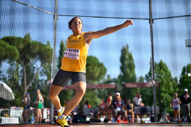 Emmy PFOUGA (Germany, asc Darmstadt, Diskuswurf) ITA, European Athletics U18 Championships, Athletics, 16.07.2026, Jan Papenfuss ITA, European Athletics U18 Championships, Athletics, 16.07.2026, *** Emmy PFOUGA Germany, ASC Darmstadt, discus throw ITA, European Athletics U18 Championships, Athletics, July 16, 2026, Jan Papenfuss ITA, European Athletics U18 Championships, Athletics, July 16, 2026, Copyright: xx