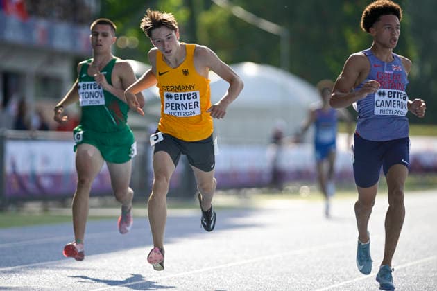 Jonathan PERNER (Germany, Recklinghaeuser LC, 400m) ITA, European Athletics U18 Championships, Athletics, 16.07.2026, Jan Papenfuss ITA, European Athletics U18 Championships, Athletics, 16.07.2026, *** Jonathan PERNER, Germany, Recklinghäuser LC, 400m, ITA, European Athletics U18 Championships, Track and Field, July 16, 2026, Jan Papenfuss, ITA, European Athletics U18 Championships, Track and Field, July 16, 2026, Copyright: xx