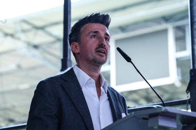 Fussball, 3.Liga Saison 2026 2027 Außerordentliche Mitgliederversammlung MSV Duisburg 16.07.2026, schauinsland-reisen-arena Dennis Baaten (Vorstand MSV Duisburg) Duisburg schauinsland-reisen-arena Nordrhein-Westfalen Deutschland *** Sports, Soccer, 3rd Division, 2026–2027 Season; MSV Duisburg Extraordinary General Meeting, July 16, 2026; Schauinsland Reisen Arena; Dennis Baaten, MSV Duisburg Board Member; Duisburg; Schauinsland Reisen Arena; North Rhine-Westphalia, Germany