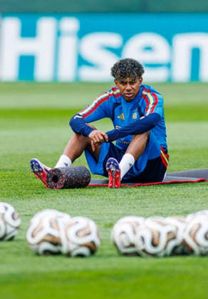 Spain national team, Nationalteam World Cup 16 07 2026 Lamine Yamal of Spain during the Spanish national team s training session at Melanie Lane Training Grounds, New Jersey, United States of America on July 16, 2026. Photo (PGS Photo Agency) New Jersey usa Copyright: xPGSxPhotoxAgencyx