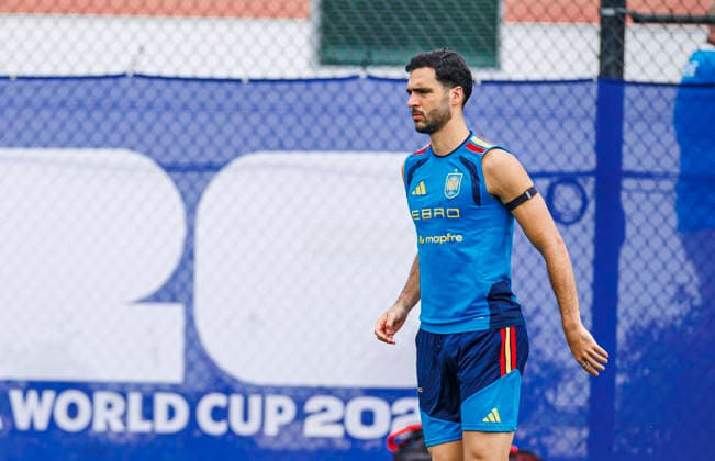 Spain national team, Nationalteam World Cup 16 07 2026 Mikel Merino of Spain during the Spanish national team s training session at Melanie Lane Training Grounds, New Jersey, United States of America on July 16, 2026. Photo (PGS Photo Agency) New Jersey usa Copyright: xPGSxPhotoxAgencyx