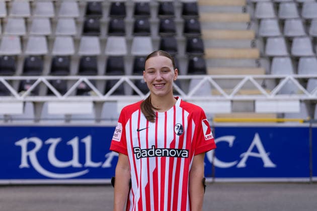 Zoe Schick; SC Freiburg; 1.BL Frauen, Porträttermin 2026 2027 Freiburg Dreisamstadion Baden-Wuerttemberg Deutschland *** Zoe Schick, SC Freiburg 1, Women s Bundesliga, Photo Shoot 2026–2027, Freiburg, Dreisamstadion, Baden-Württemberg, Germany Copyright: xAA STEINSIEK.CHx