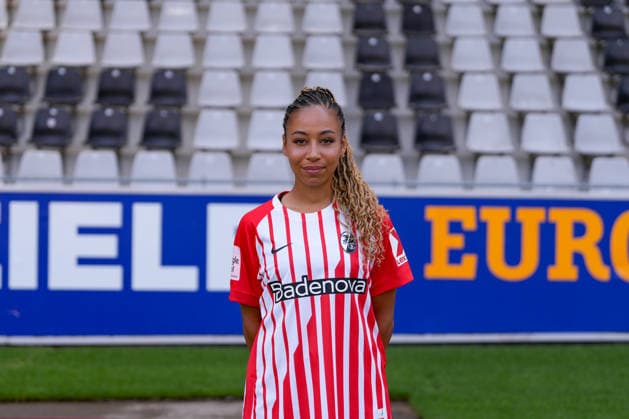 Nicole Ojukwu; SC Freiburg; 1.BL Frauen, Porträttermin 2026 2027 Freiburg Dreisamstadion Baden-Wuerttemberg Deutschland *** Nicole Ojukwu, SC Freiburg 1, Women s Bundesliga, Profile Session 2026–2027, Freiburg, Dreisamstadion, Baden-Württemberg, Germany Copyright: xAA STEINSIEK.CHx