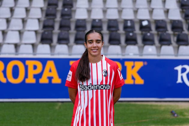 Sabah Seghir; SC Freiburg; 1.BL Frauen, Porträttermin 2026 2027 Freiburg Dreisamstadion Baden-Wuerttemberg Deutschland *** Sabah Seghir SC Freiburg 1 Women s Bundesliga, Photo Shoot 2026–2027, Freiburg, Dreisamstadion, Baden-Württemberg, Germany Copyright: xAA STEINSIEK.CHx