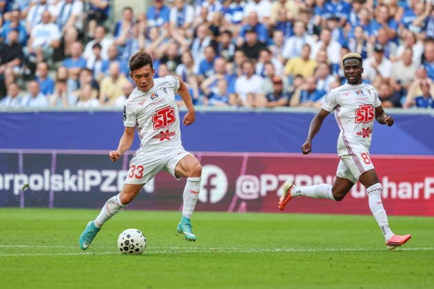 2026.07.16 Poznan Pilka nozna Superpuchar polski Lech Poznan - Gornik Zabrze N z Maksym Khlan gol radosc bramka Taofeek Ismaheel Foto Pawel Jaskolka PressFocus 2026.07.16 Poznan Football Polish Supercup Lech Poznan - Gornik Zabrze Credit: Pawel Jaskolka PressFocus NEWSPIX.PL --- newspix.pl 