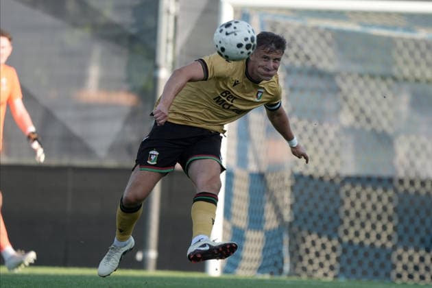 RFS vs Glentoran FC Soccer, RÄ«ga, Latvia, 16.07.2026, football, soccer Captain of Glentoran Marcus Kane in action during the UEFA Europa Conference League qualifying round game between Latvia™s FK RFS and Northern Ireland™s Glentoran FC in Riga, Latvia 16.07.2026. Photo: Roman Koksarov (RKF) RÄ«ga Latvia Copyright: xRomanxKoksarovx RKV09465.JPG