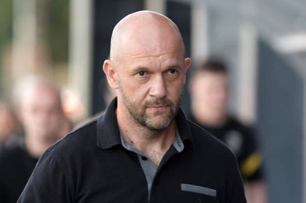 RFS vs Glentoran FC Soccer, RÄ«ga, Latvia, 16.07.2026, football, soccer Hean coach of RFS Viktors Morozs reacts during the UEFA Europa Conference League qualifying round game between Latvia™s FK RFS and Northern Ireland™s Glentoran FC in Riga, Latvia 16.07.2026. Photo: Roman Koksarov (RKF) RÄ«ga Latvia Copyright: xRomanxKoksarovx RKV09368.JPG