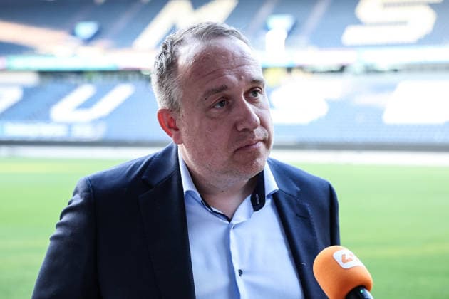 Fussball, 3.Liga Saison 2026 2027 Außerordentliche Mitgliederversammlung MSV Duisburg 16.07.2026, schauinsland-reisen-arena Dirk Broska (Vorstandsvorsitzender MSV Duisburg) Duisburg schauinsland-reisen-arena Nordrhein-Westfalen Deutschland *** Sports, Soccer, 3rd Division Season 2026–2027 Extraordinary General Meeting of MSV Duisburg July 16, 2026, Schauinsland Reisen Arena; Dirk Broska, Chairman of the Board of MSV Duisburg; Duisburg; Schauinsland Reisen Arena; North Rhine-Westphalia; Germany
