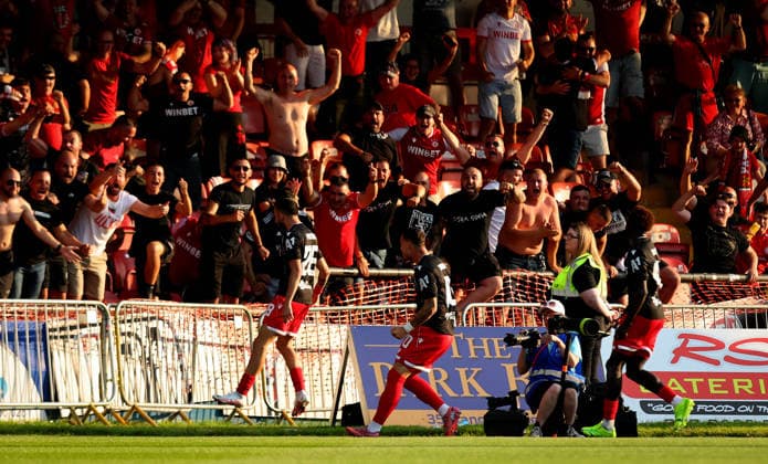 UEFA Europa League First Qualifying Round Second Leg, Ryan McBride Brandywell Stadium, Derry 16 7 2026 Derry City vs CSKA Sofia CSKA Sofia™s Ioannis Pittas celebrates scoring his side™s first goal of the game Ioannis Pittas celebrates scoring his side™s first goal 16 7 2026  Copyright: xx RB1_9802