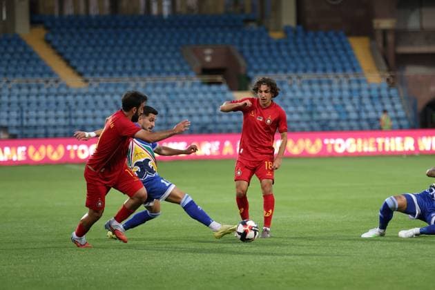 RECORD DATE NOT STATED UEFA Conference League: FC Pyunik v Marsaxlokk FC Karlen Hovhannisyan, Hovhannes Harutyunyan and Juan Corbalan during the UEFA Conference League match between FC Pyunik and Marsaxlokk FC at Republican Stadium after Vazgen Sargsyan in Yerevan, Armenia on July 16, 2026