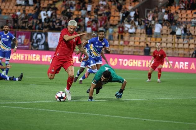 RECORD DATE NOT STATED UEFA Conference League: FC Pyunik v Marsaxlokk FC Mikhail Kovalenko and Andrea Cassar during the UEFA Conference League match between FC Pyunik and Marsaxlokk FC at Republican Stadium after Vazgen Sargsyan in Yerevan, Armenia on July 16, 2026