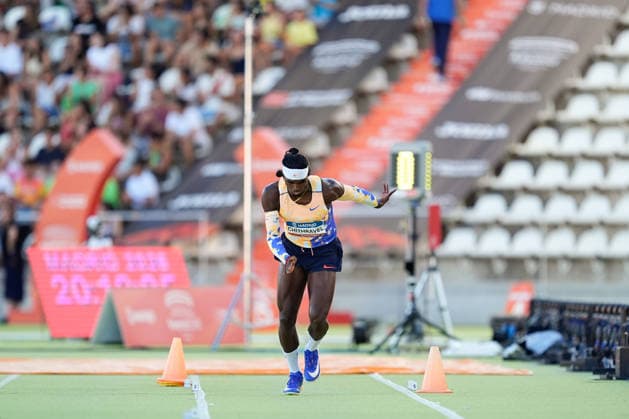 July 16, 2026, Madrid, Madrid, Spain: Praveen Chithravel of India competes in the MenÃ¢â‚¬â ¢s Triple Jump Final during the WACT Silver Meeting Madrid 2026 at Vallehermoso Stadium on July 16, 2026 in Madrid, Spain. WACT Silver Meeting Madrid 2026  - ZUMAa181 20260716_zaa_a181_017 Copyright: xOscarxJ.xBarrosox