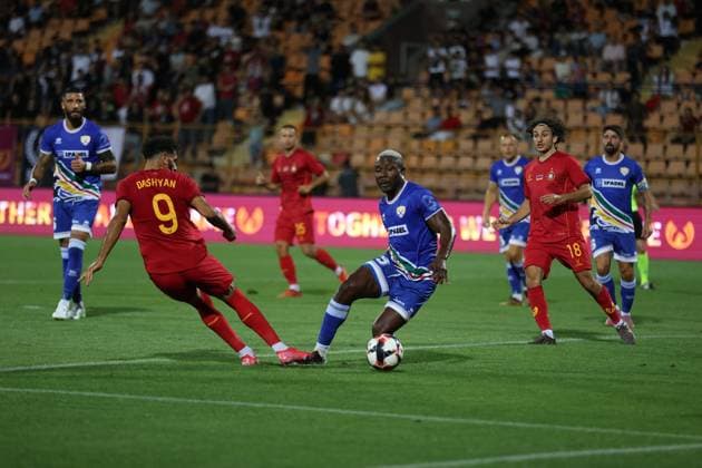 RECORD DATE NOT STATED UEFA Conference League: FC Pyunik v Marsaxlokk FC Joseph Minala and Artak Dashyan during the UEFA Conference League match between FC Pyunik and Marsaxlokk FC at Republican Stadium after Vazgen Sargsyan in Yerevan, Armenia on July 16, 2026