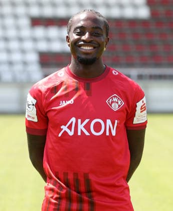 FC Würzburger Kickers; 3.Liga, Porträttermin 2026 2027, Eliot Muteba (FC Würzburger Kickers); 3.Liga, Porträttermin 2026 2027 Würzburg AKON ARENA Bayern Deutschland *** FC Würzburger Kickers, 3rd Division, Photo Shoot 2026–2027, Team Photo of Eliot Muteba, FC Würzburger Kickers, 3rd Division, Photo Shoot 2026–2027, Würzburg, AKON ARENA, Bavaria, Germany